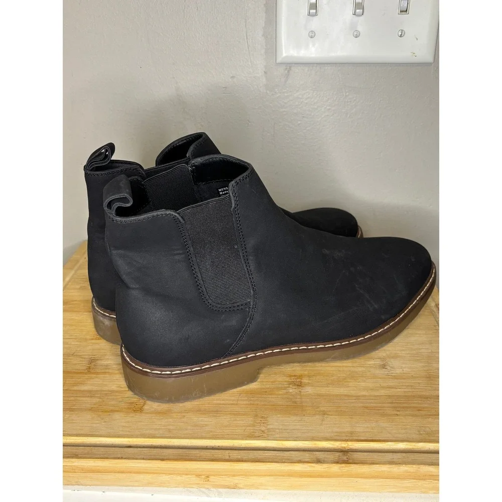Sonoma Goods For Life Carson Mens Black Chelsea Boots Ortholite Eco Size 11 MED